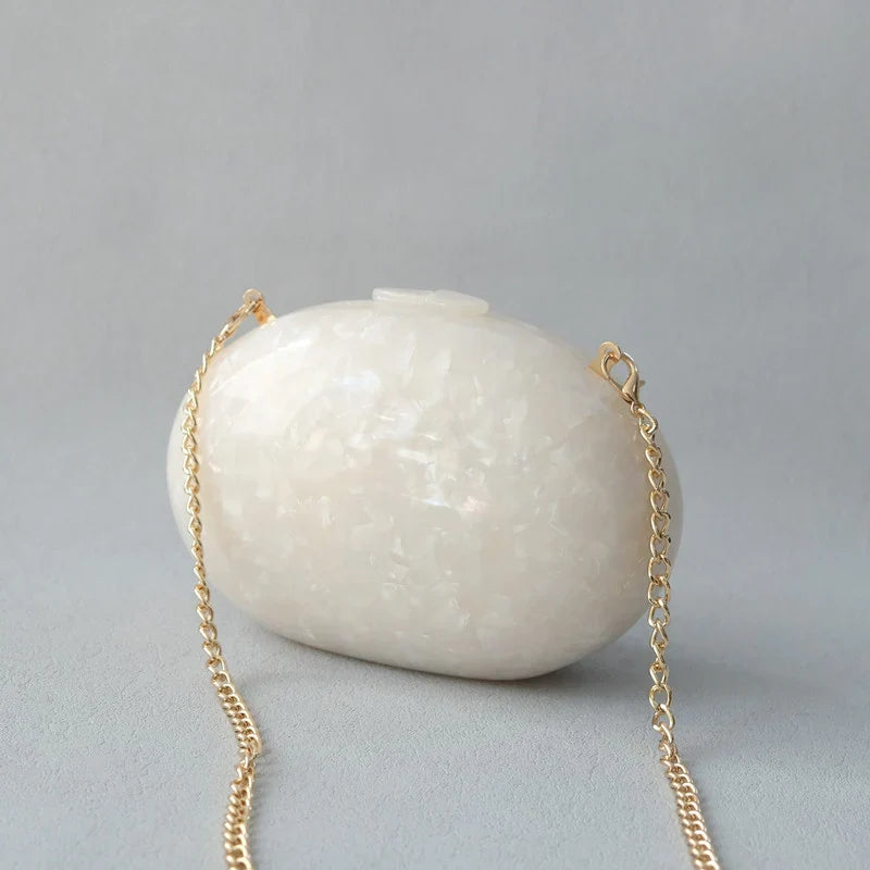 Round Acrylic Party Clutch Wristlet