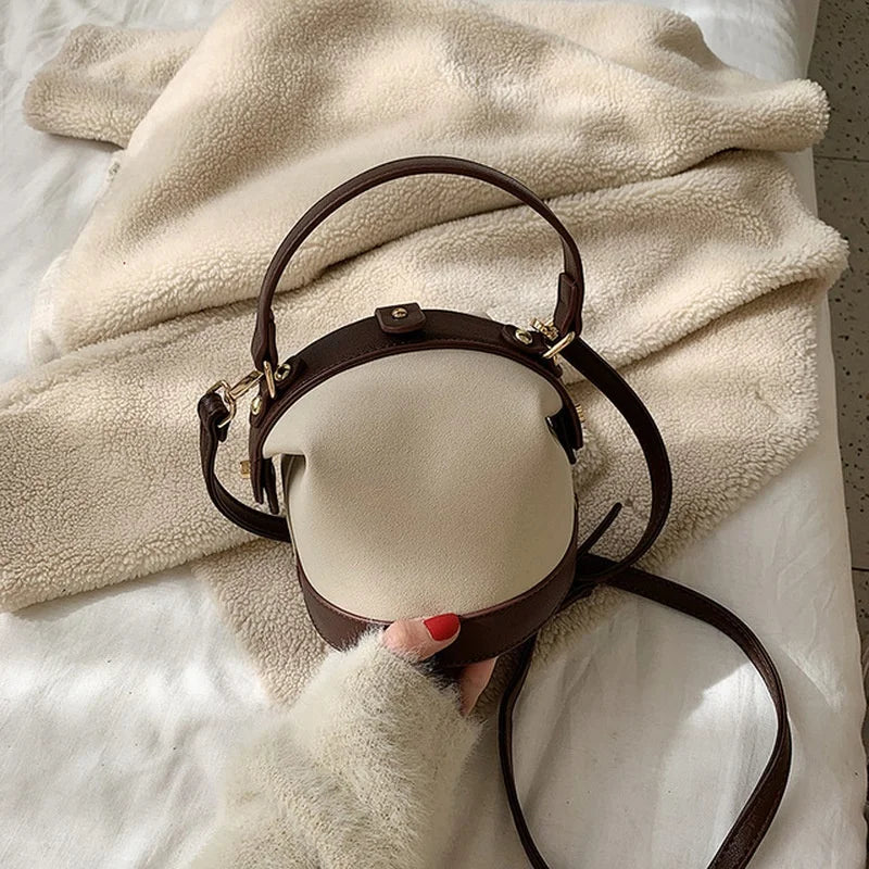 Vintage Fashion Female Bucket Shoulder Handbag