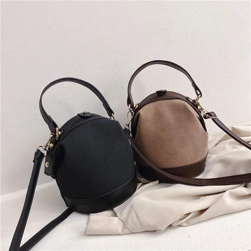 Vintage Fashion Female Bucket Shoulder Handbag