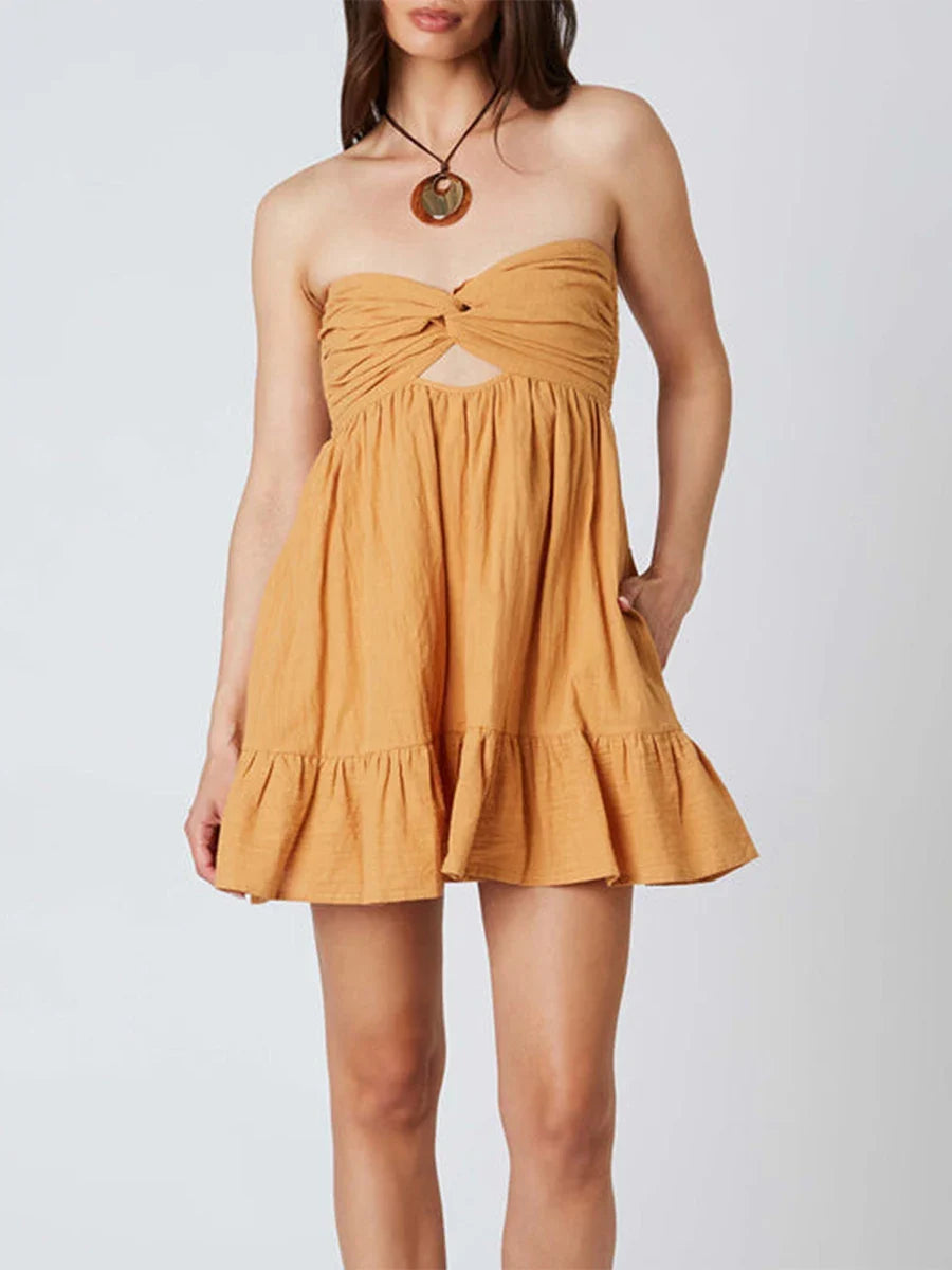 Twisted Cut-Out Mini Dress