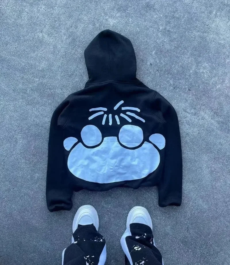 Autumn Fun Pattern Printed Hoodie