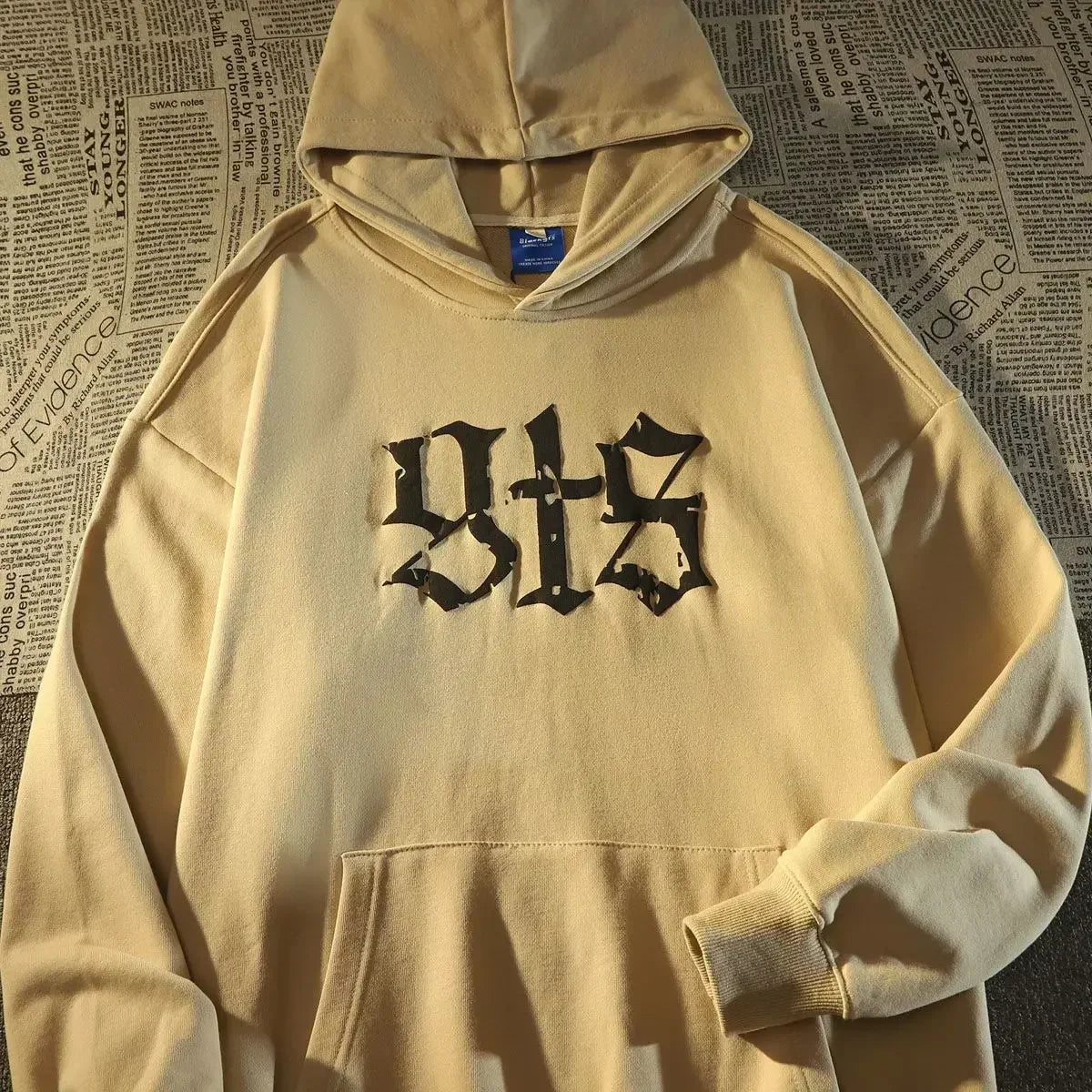 Retro Large Size Gothic Print Hoodie