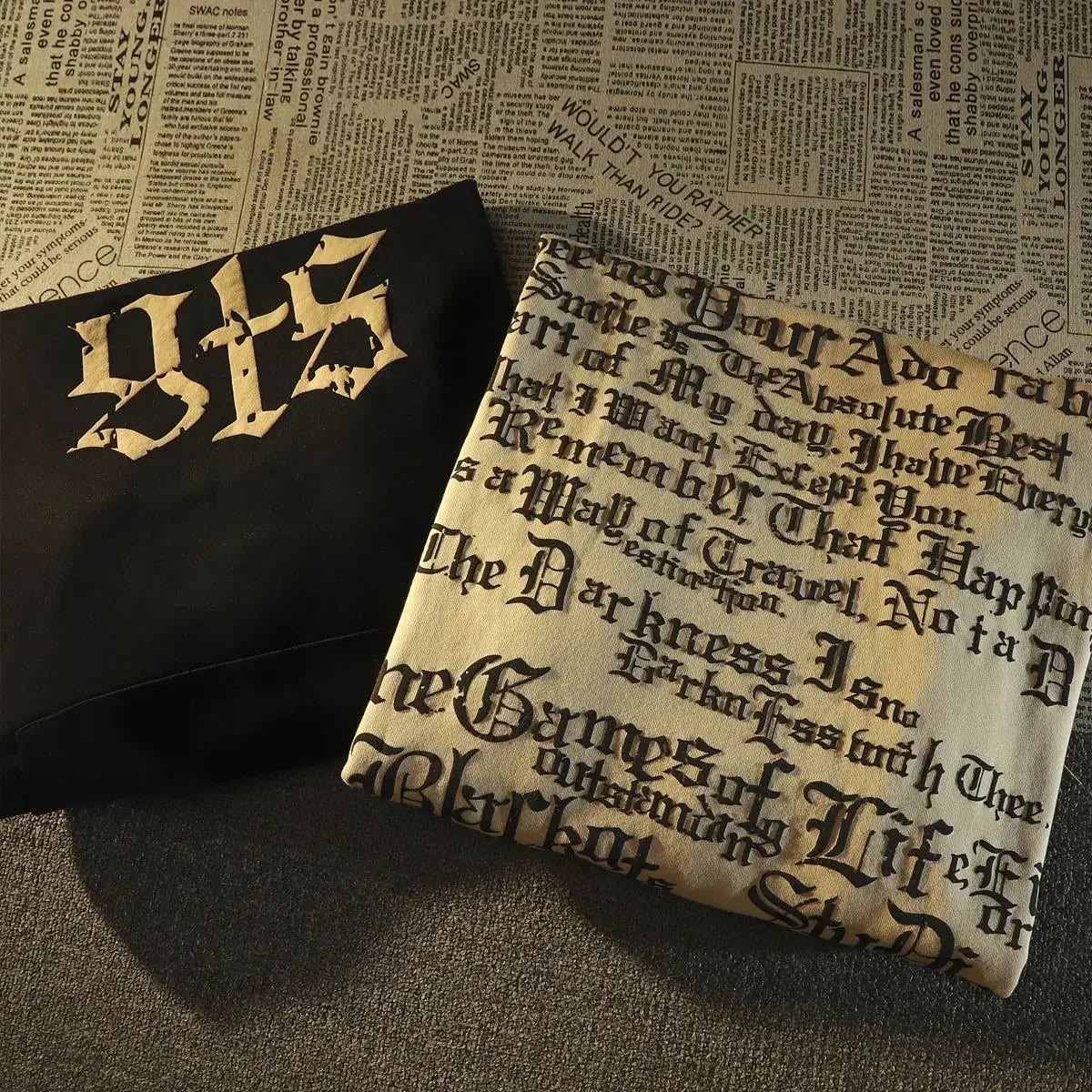 Retro Large Size Gothic Print Hoodie