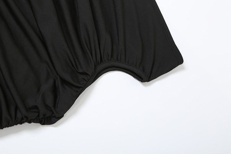 One-Shoulder Ruched Crop Top & Maxi Skirt Set 10