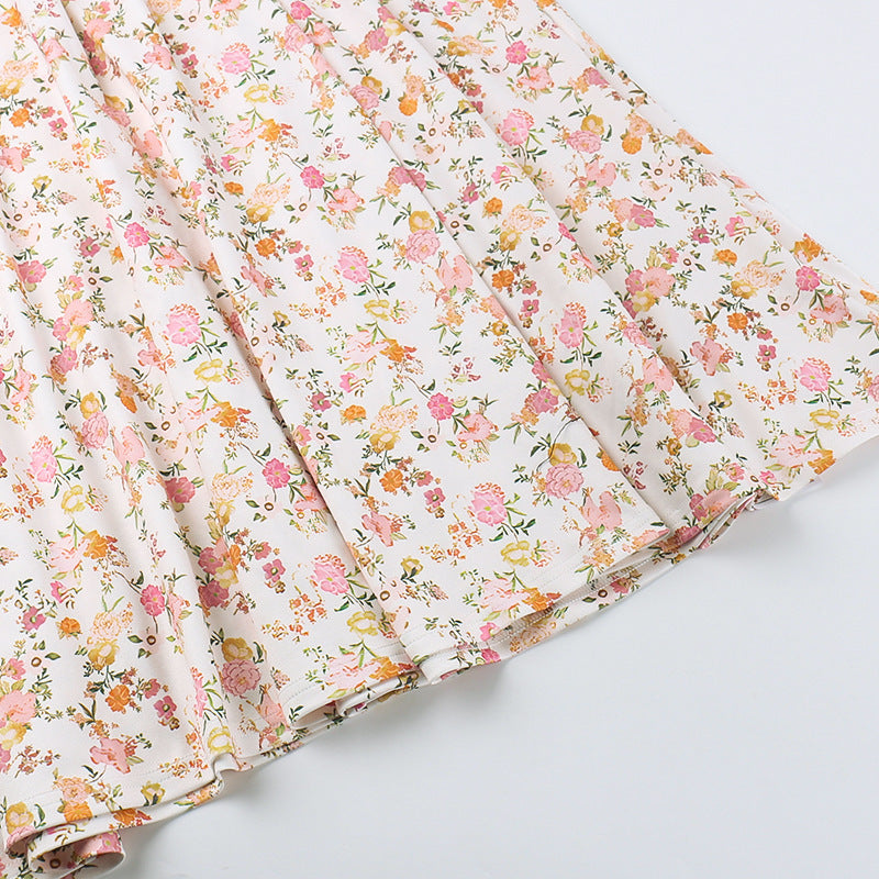 Floral Print Sweetheart Corset Flared Maxi Dress 19