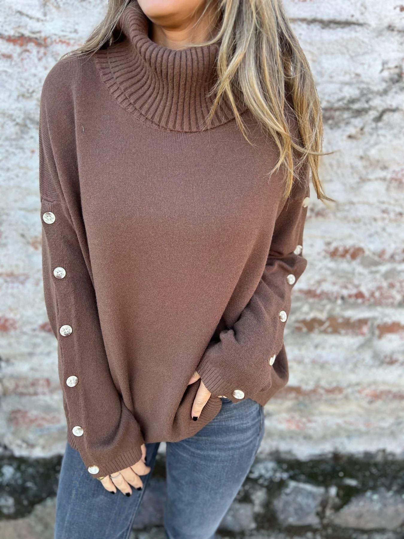 ShoptheCIC Turtleneck Long Sleeve Sweater for Stylish Comfort