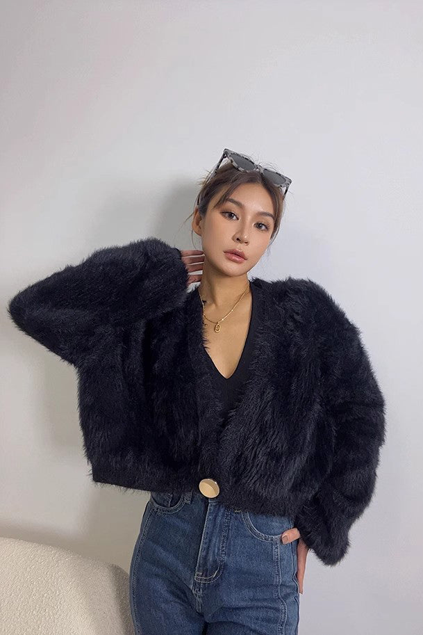 Orro Shop Single Button Cardigan Sweater for Effortless Style