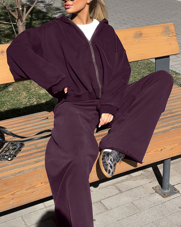 Cotswolds Lane Cozy Hooded Sweatshirt and Sweatpants Set