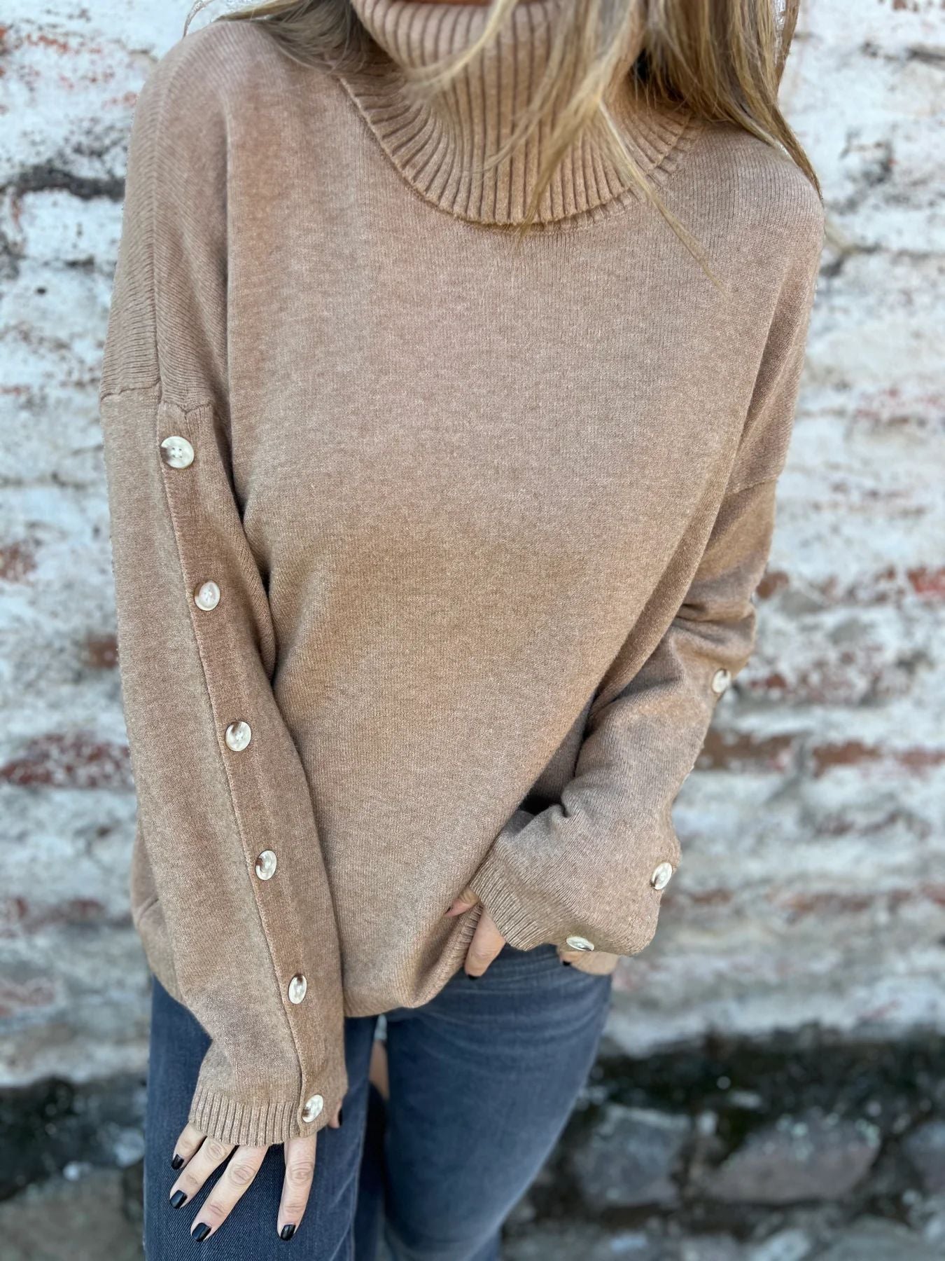 ShoptheCIC Turtleneck Long Sleeve Sweater for Stylish Comfort