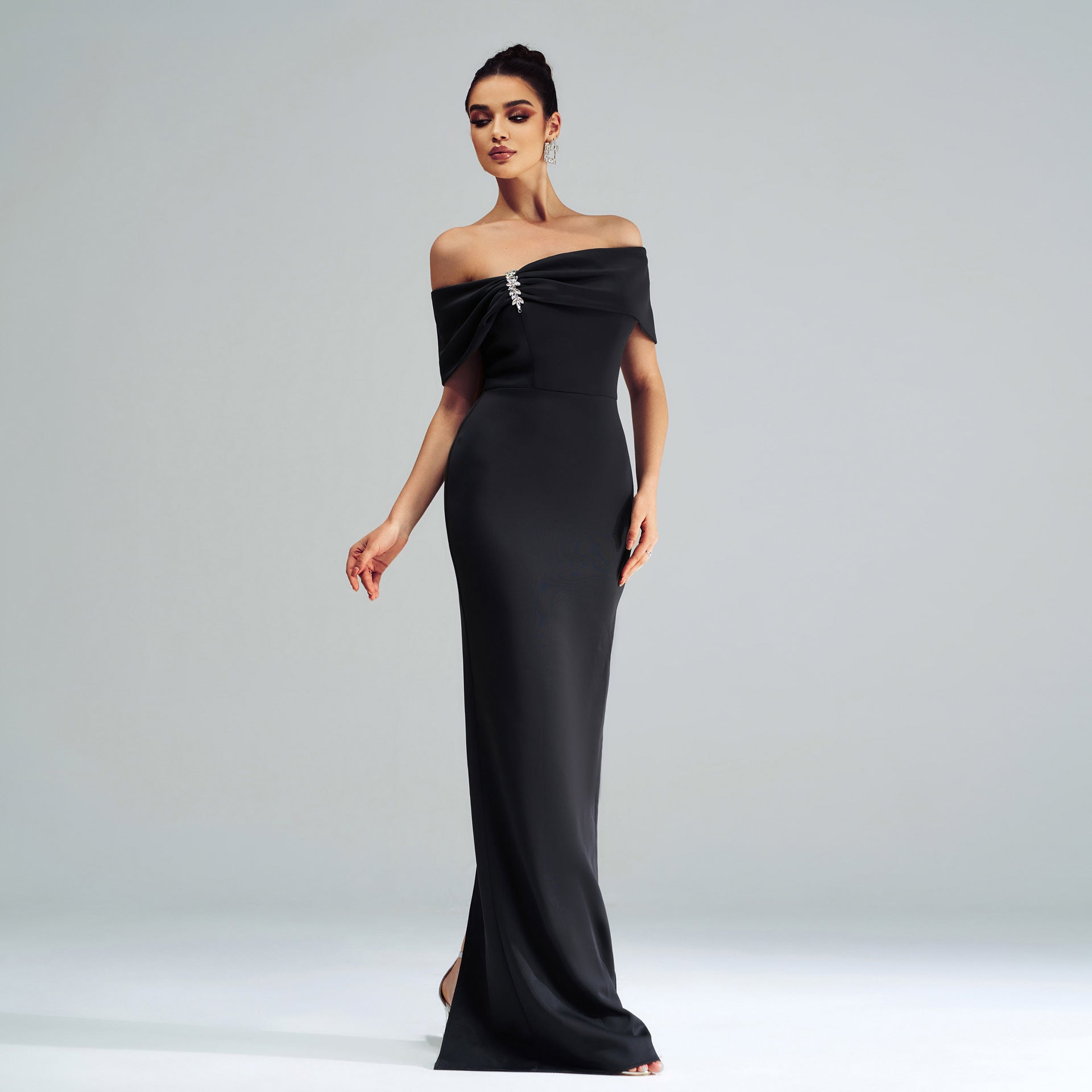 Sleeveless One-shoulder Party Mermaid Evening Dress