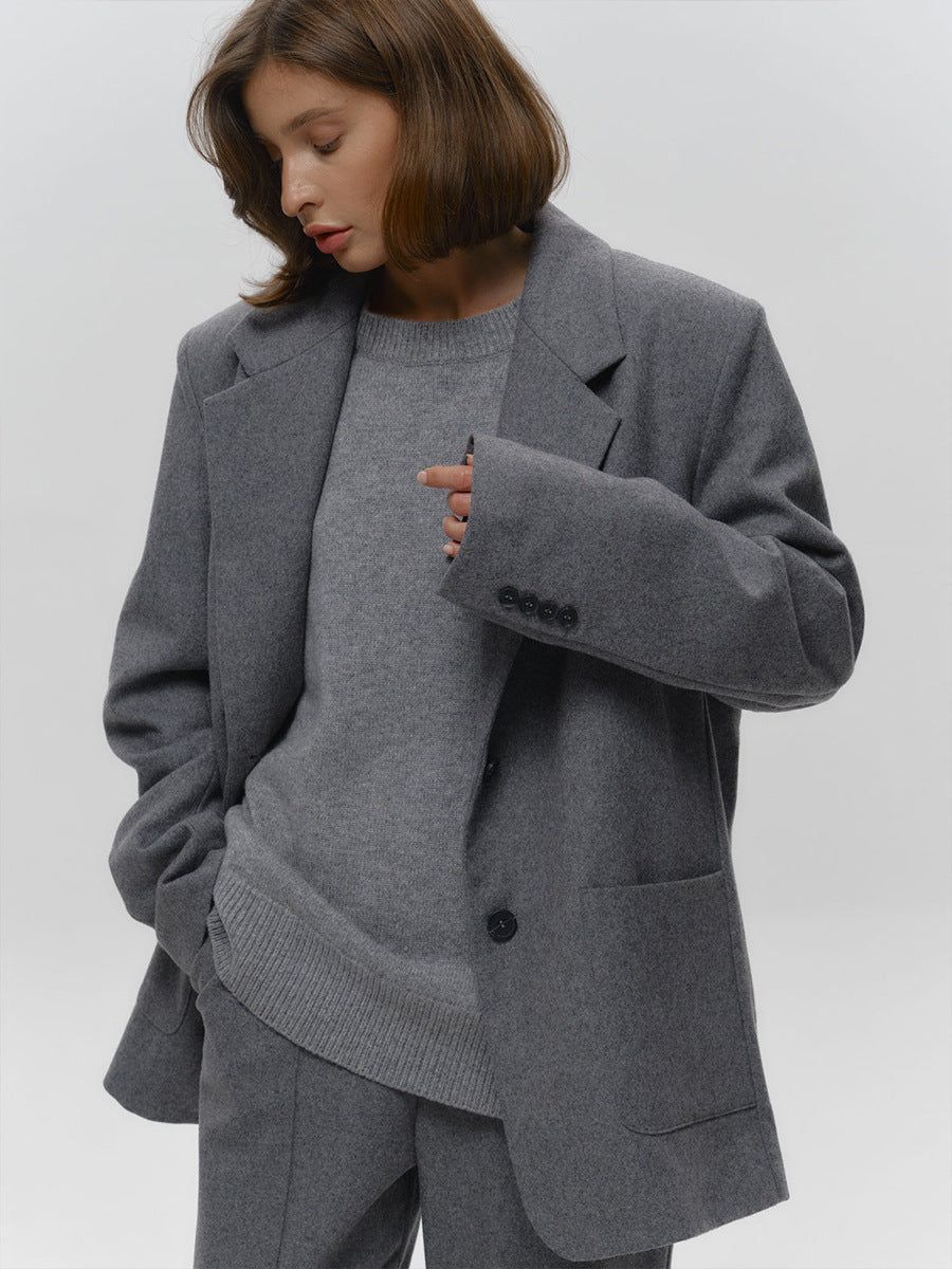 ShoptheCIC Classic Solid Color Knitted Pullover Sweater