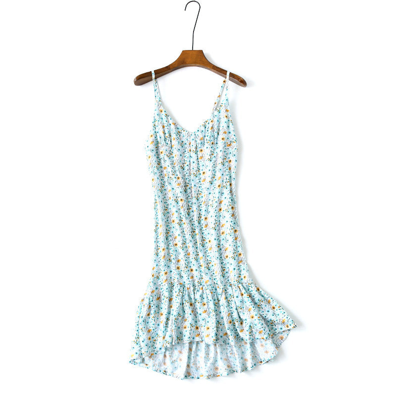 Floral Print Ruffle Hem Mini Dress Fashionpara