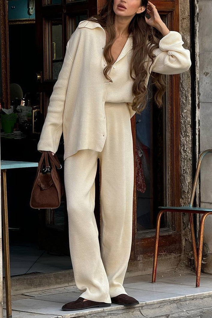 Edinburgh Royal Mile Elegant Knitted Coat and Trousers Set