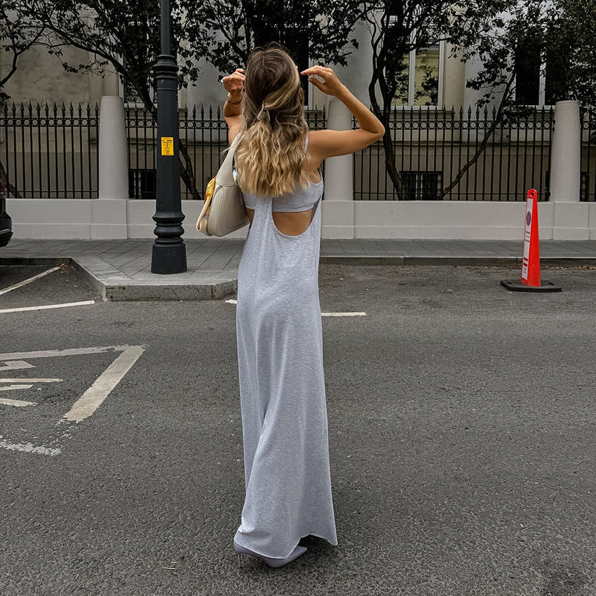 Scoop-Neck Sleeveless Jersey Column Maxi Dress 4