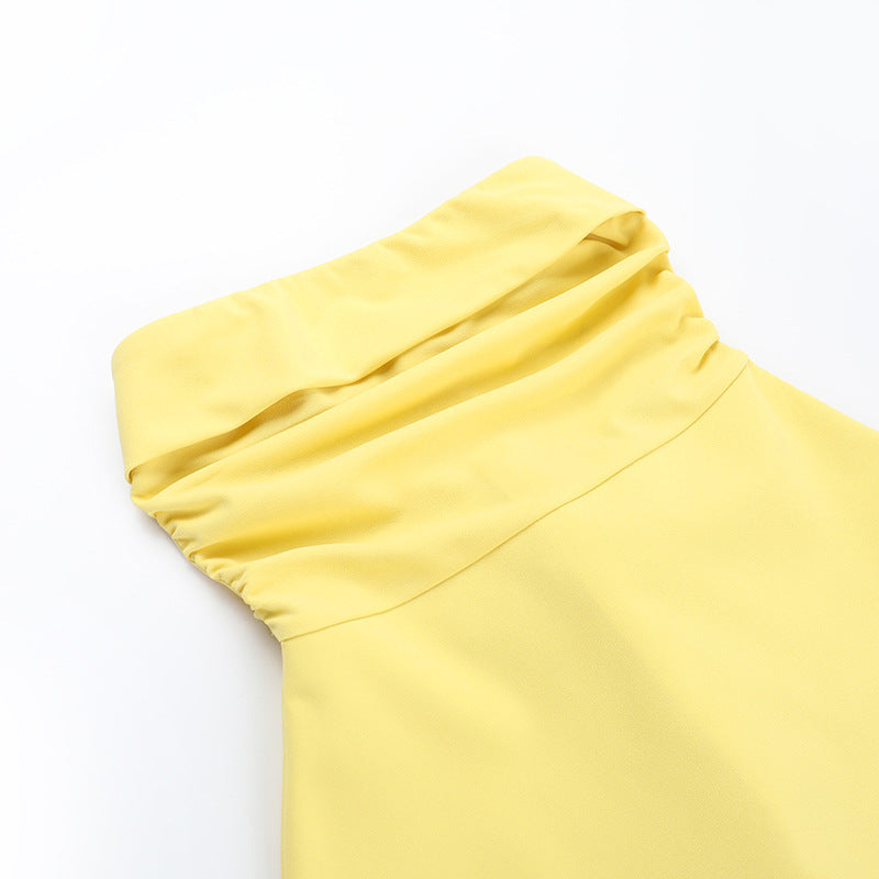 Strapless Ruched Full-Skirt Fit-and-Flare Mini Dress 12