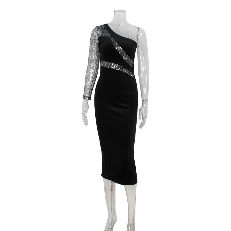 Mini Dress Formal in Black - View 2