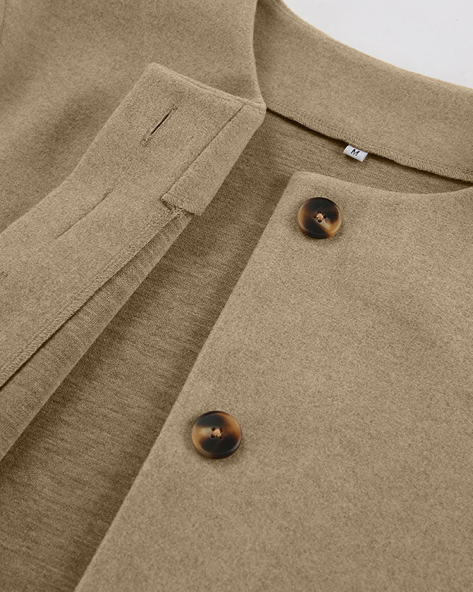 Relaxed-fit Brown Wool Coat for Effortless Style and Comfort