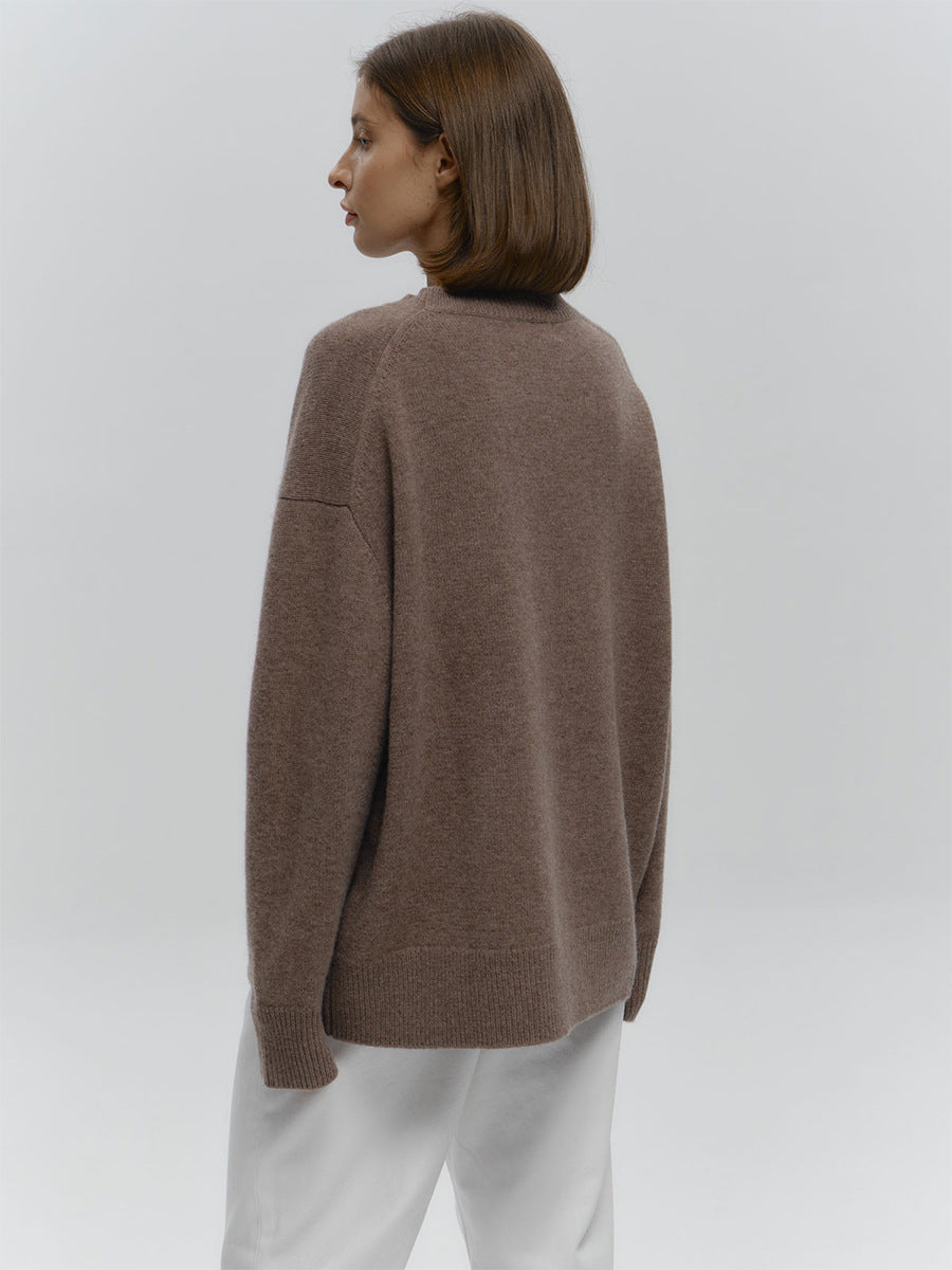 ShoptheCIC Classic Solid Color Knitted Pullover Sweater
