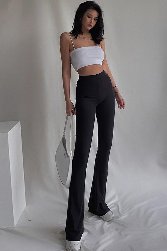 Nature High Waist Flared Hem Pants