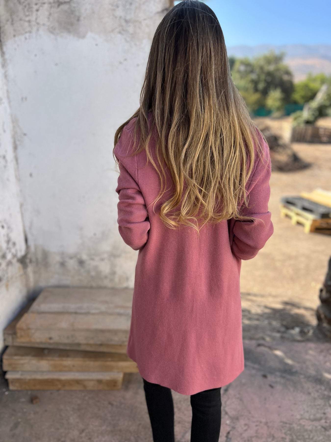 Lapel Solid Color Wool Cardigan with Long Pockets for Elegance