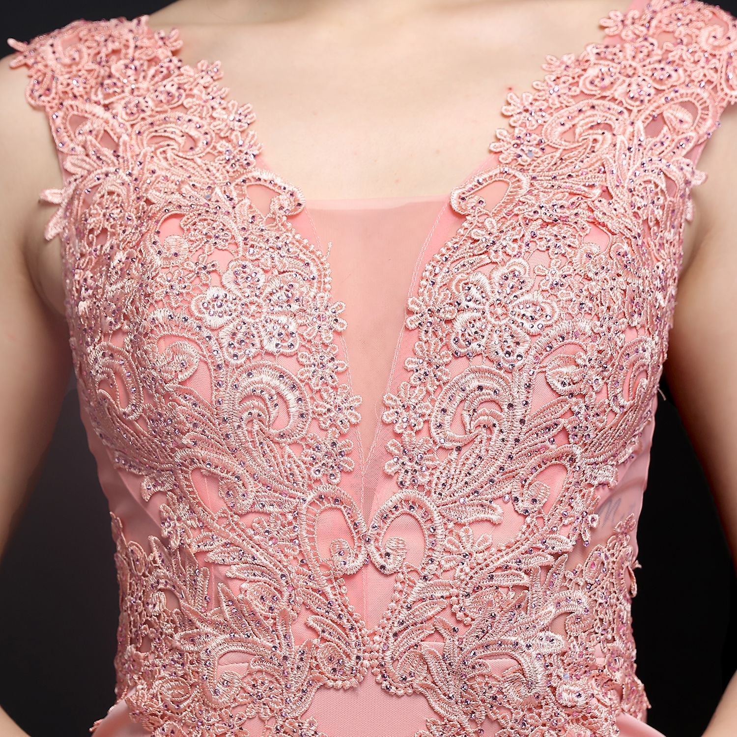 Amelia embroidered sequined fishtail dress - Fashionpara
