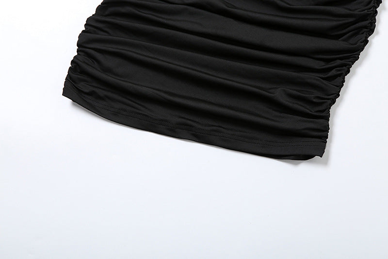 One-Shoulder Ruched Crop Top & Maxi Skirt Set 11