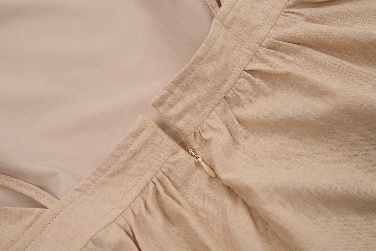 Crochet Cutie Linen Maxi Dress - Fashionpara