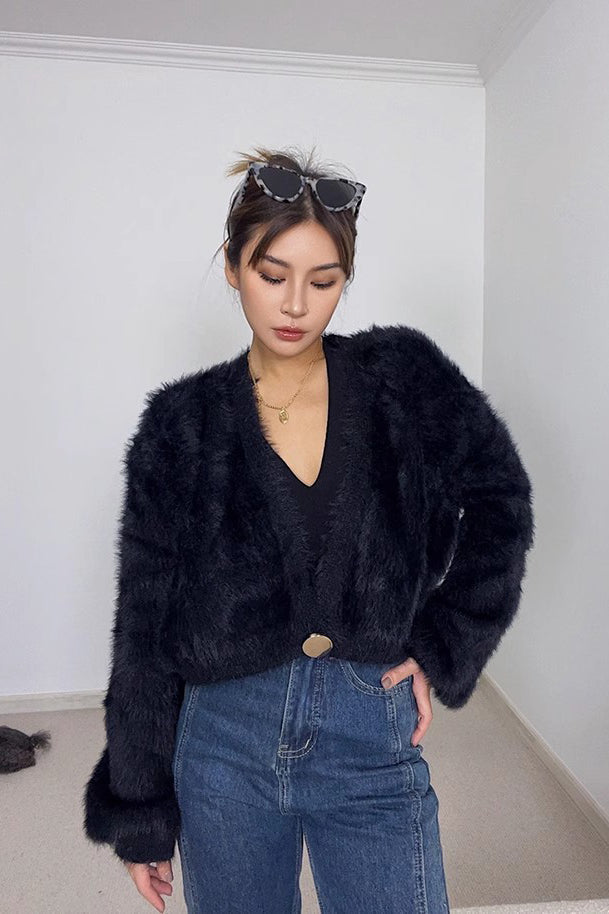 Orro Shop Single Button Cardigan Sweater for Effortless Style