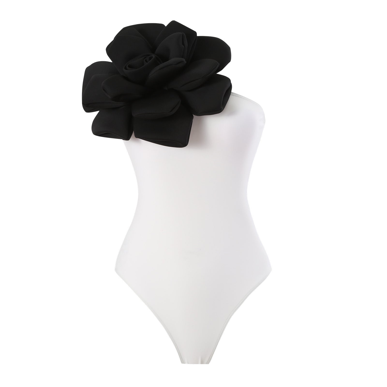 One Piece Swimsuit Women Skinny Slimming Big Floral Swimsuit Outfit Chiffon Dress - Fashionpara