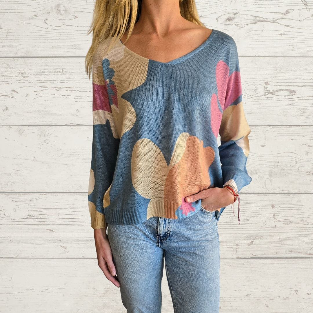 Chic Round Neck Cropped Pullover Sweater for Effortless Style