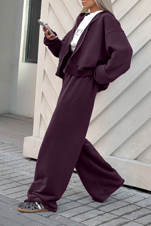 Cotswolds Lane Cozy Hooded Sweatshirt and Sweatpants Set