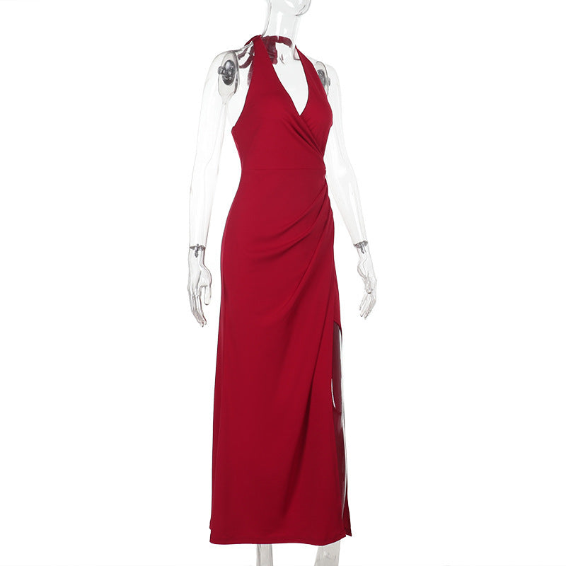 Ritter Slit Dress - Red