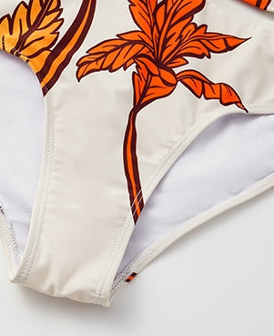 Autumn Dream One Shoulder Swimsuit - White