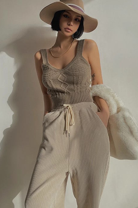 Orro Shop Stylish Crop Sweater Tank Top for Chic Comfort