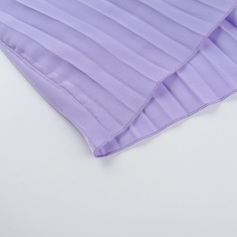 Sweetheart Tie-Front Pleated A-Line Midi Dress 14