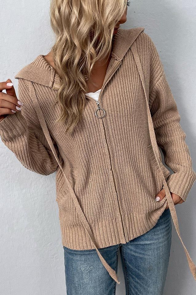 ShoptheCIC Casual Drawstring Hooded Sweater for Comfort
