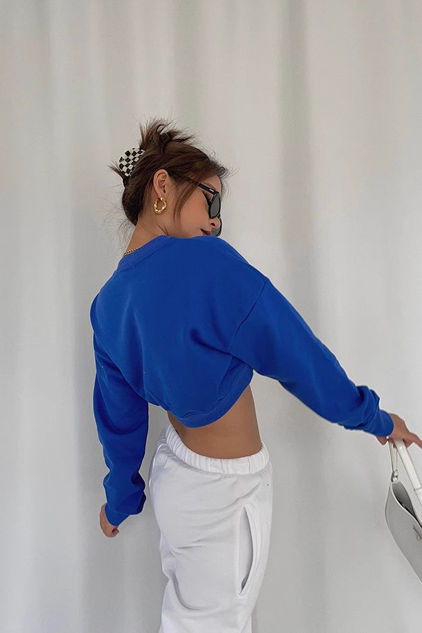 Chic Ribbed Long Sleeve Crop Sweater for Effortless Style