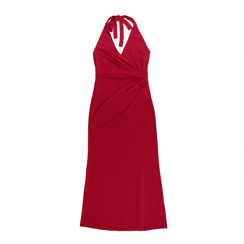 Ritter Slit Dress - Red