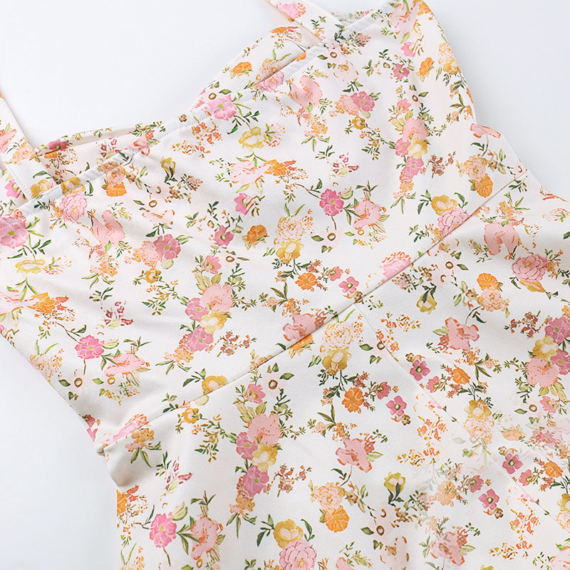 Floral Print Sweetheart Corset Flared Maxi Dress 17