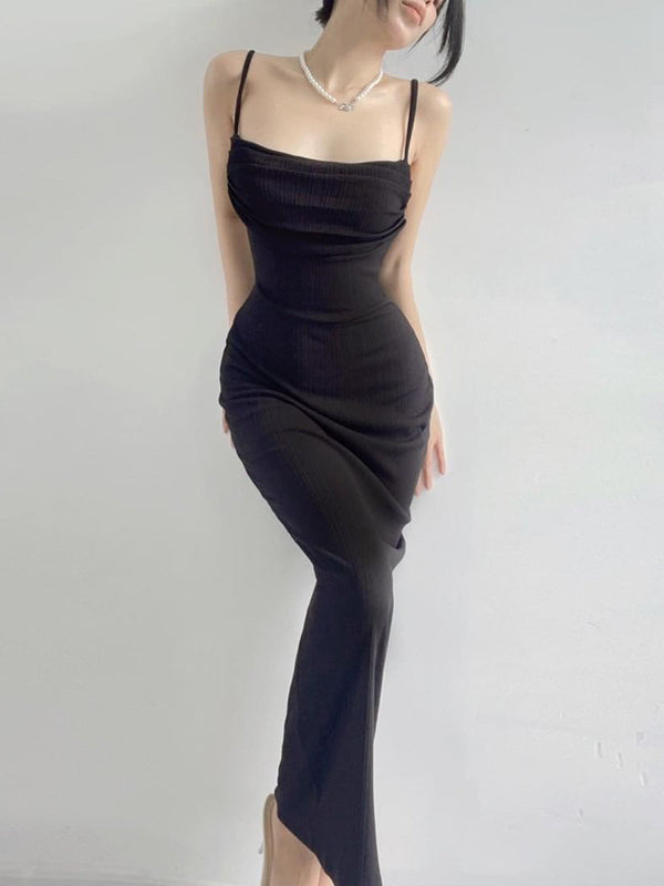 Ribbed Cowl Neck Cami Bodycon Maxi Dress 4