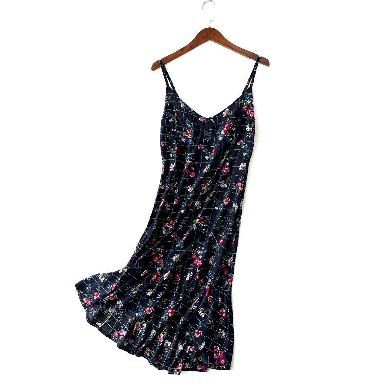 Floral Print Ruffle Hem Mini Dress Fashionpara