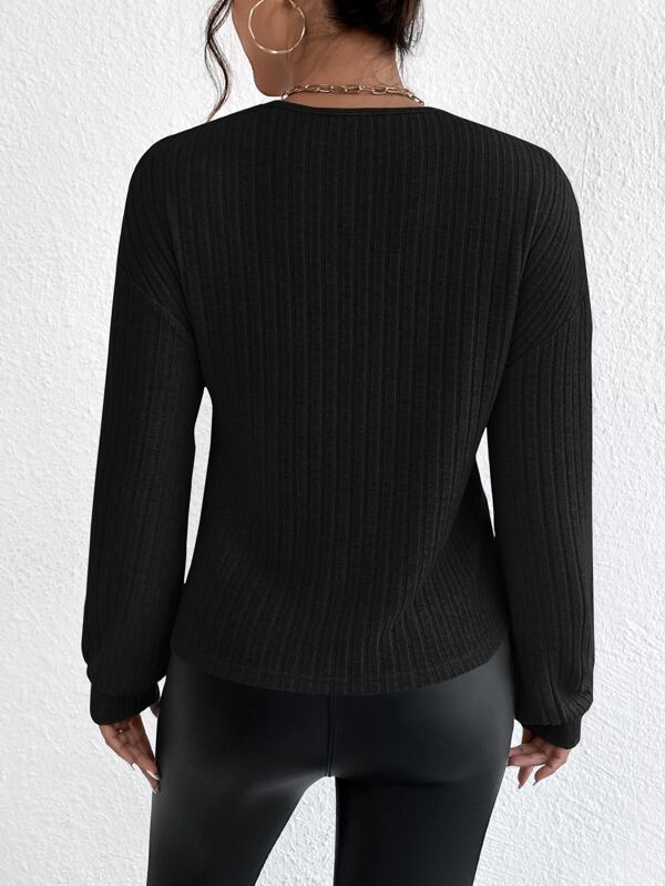 ShoptheCIC CozyKnit V-neck Crossover Pullover Sweater