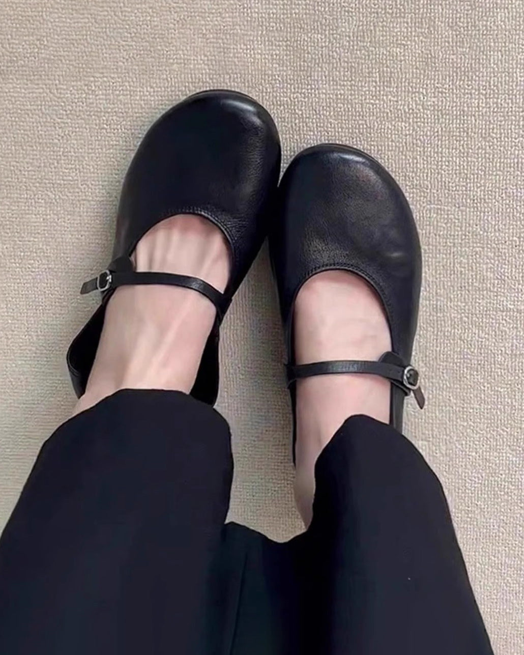 Genuine leather super soft vintage Mary Jane shoes