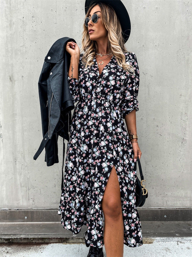 Calla Lily Pocketed Satin High Low Wrap Maxi Dress FINAL