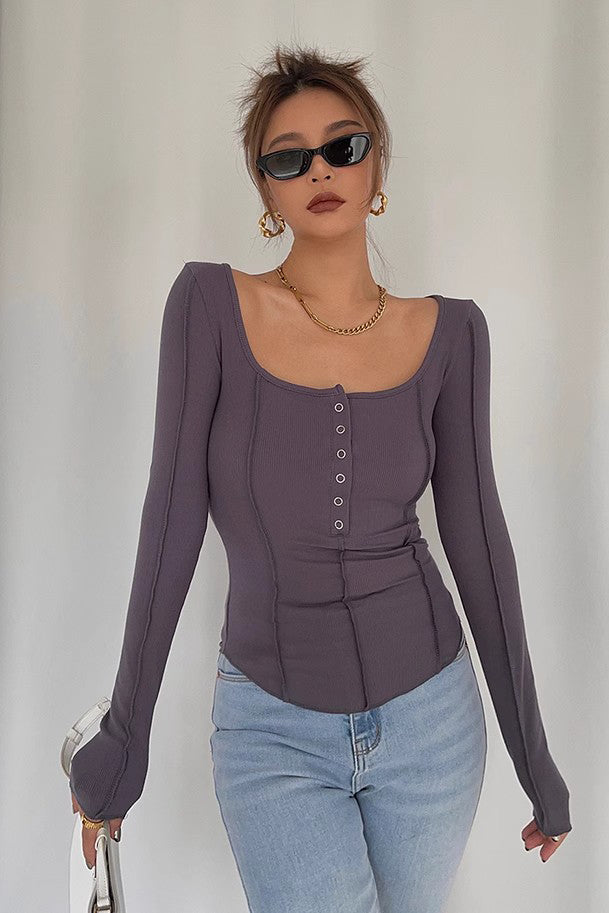 Scoop Neck Ribbed Fitted Tank Tops Shirt