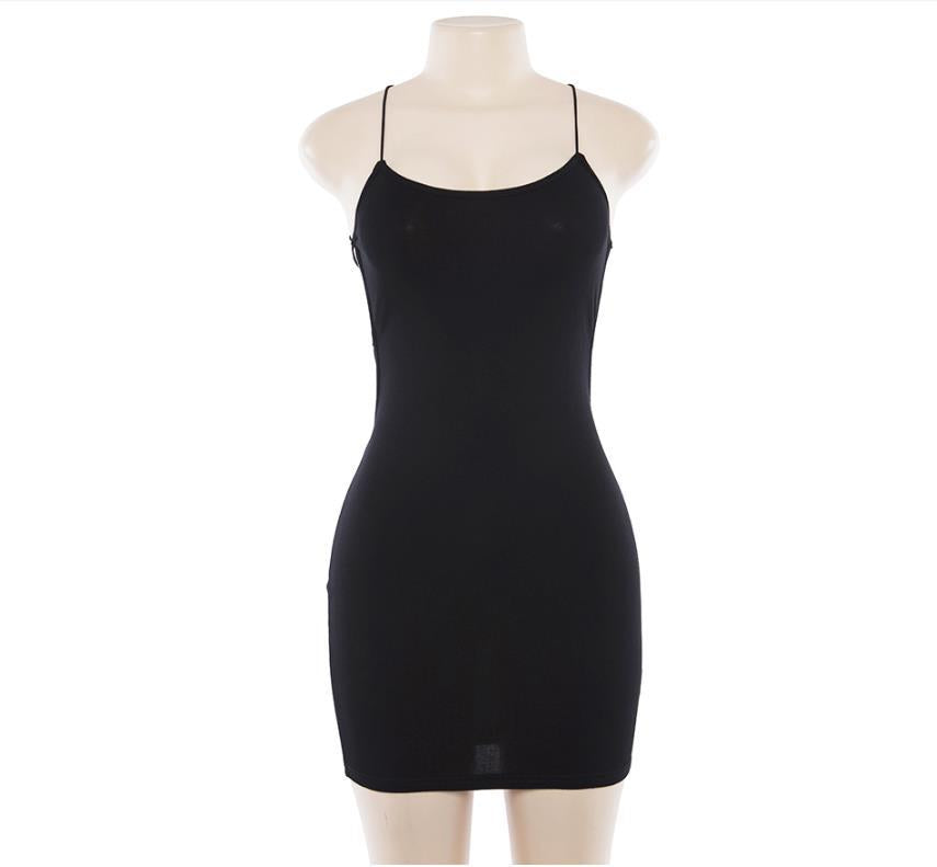 Spaghetti Strap Scoop Neck Bodycon Mini Dress