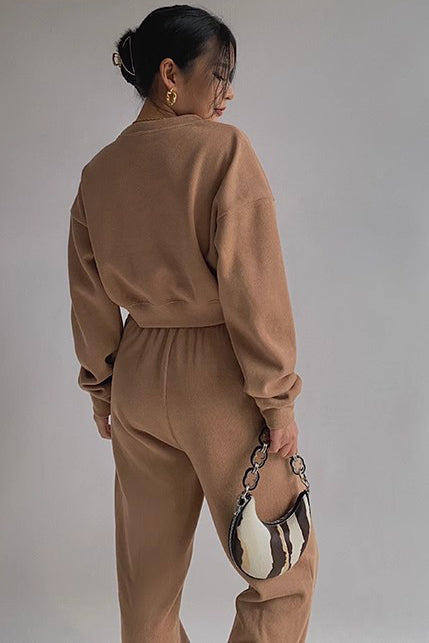 Solid Cut Out Knit Sweater for Stylish Workouts