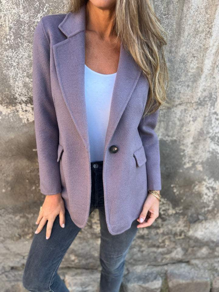 Stylish Macaron Colors Woolen Suit Jacket for Sophisticated Look