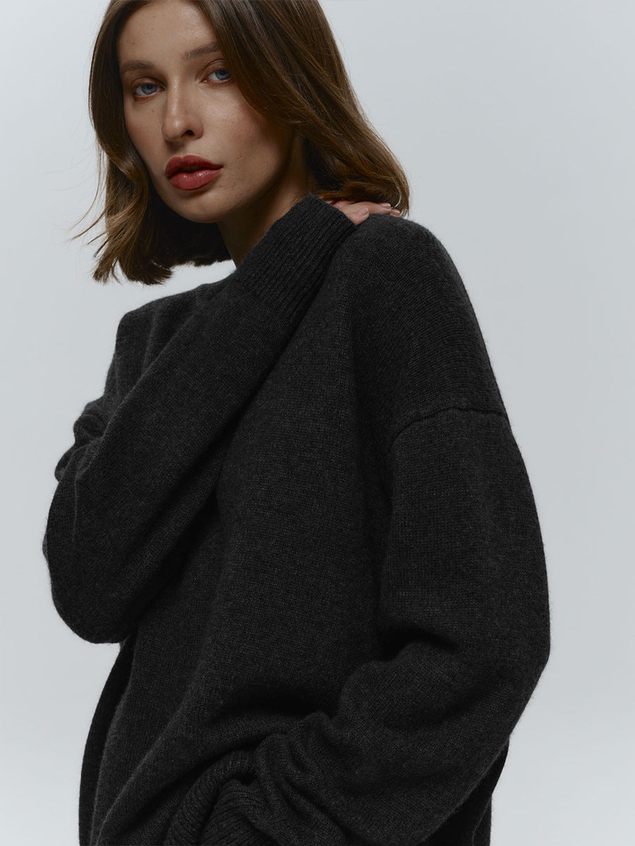 ShoptheCIC Classic Solid Color Knitted Pullover Sweater