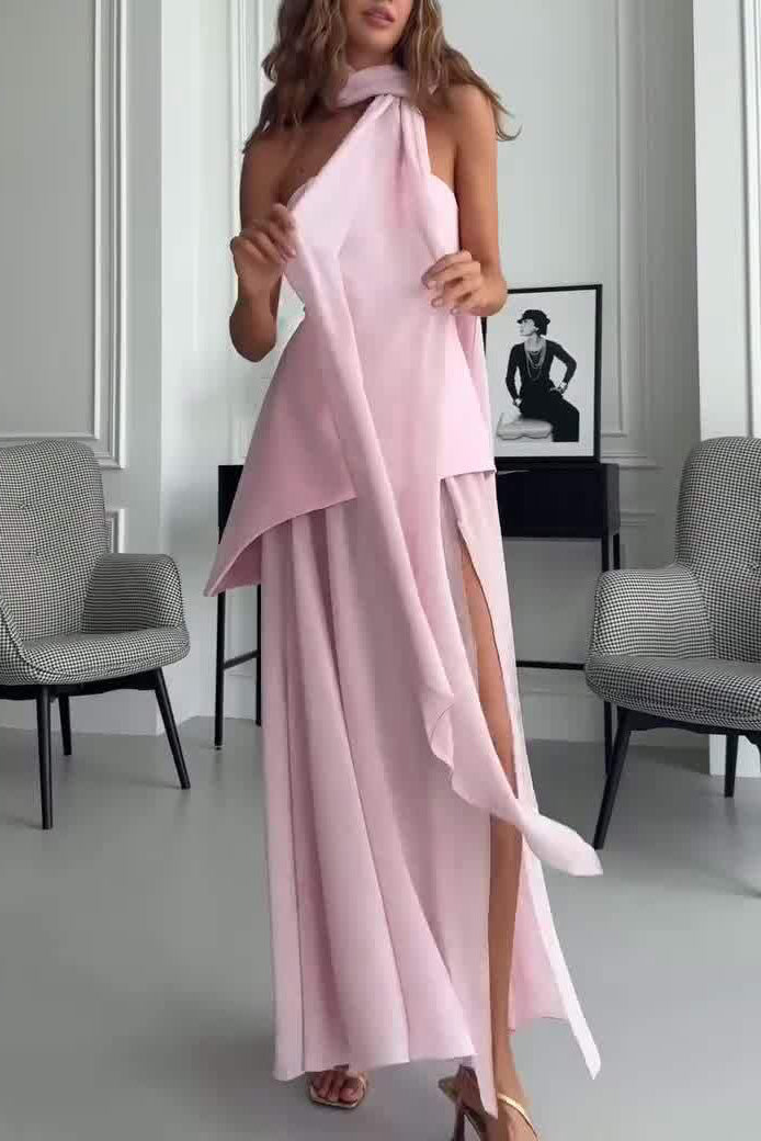 Chic strapless tube semi-sheer hem vacation dress